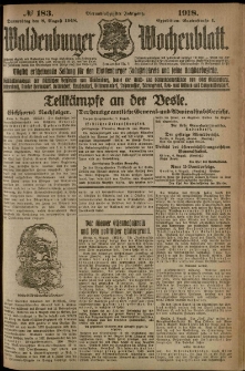 Waldenburger Wochenblatt, Jg. 64, 1918, nr 183