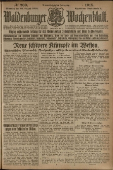 Waldenburger Wochenblatt, Jg. 64, 1918, nr 200