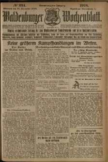Waldenburger Wochenblatt, Jg. 64, 1918, nr 224