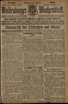 Waldenburger Wochenblatt, Jg. 64, 1918, nr 282