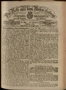 Der Bote aus dem Riesen-Gebirge : Zeitung f&uuml;r alle St&auml;nde, R. 107, 1919, nr 190