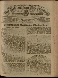 Der Bote aus dem Riesen-Gebirge : Zeitung f&uuml;r alle St&auml;nde, R. 107, 1919, nr 195