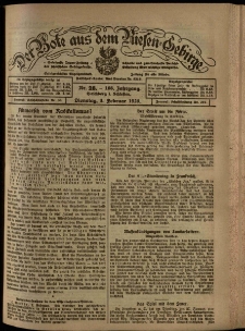 Der Bote aus dem Riesen-Gebirge : Zeitung für alle Stände, R. 108, 1920, nr 28
