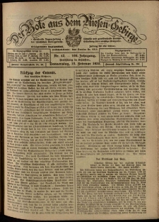 Der Bote aus dem Riesen-Gebirge : Zeitung für alle Stände, R. 108, 1920, nr 42