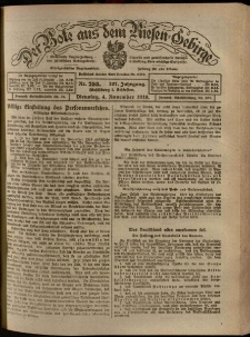 Der Bote aus dem Riesen-Gebirge : Zeitung f&uuml;r alle St&auml;nde, R. 107, 1919, nr 258