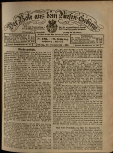 Der Bote aus dem Riesen-Gebirge : Zeitung für alle Stände, R. 107, 1919, nr 278