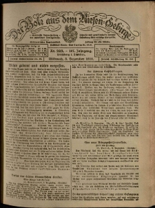 Der Bote aus dem Riesen-Gebirge : Zeitung für alle Stände, R. 107, 1919, nr 282
