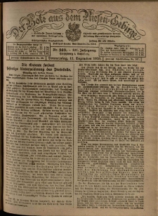 Der Bote aus dem Riesen-Gebirge : Zeitung für alle Stände, R. 107, 1919, nr 289