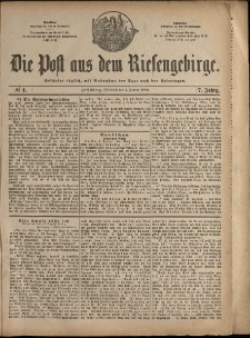 Die Post aus dem Riesengebirge, 1886, nr 4