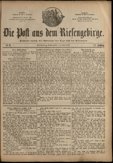 Die Post aus dem Riesengebirge, 1886, nr 9