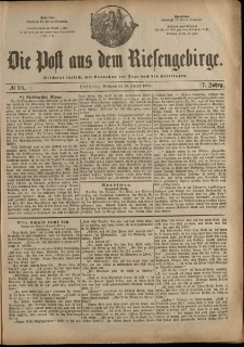Die Post aus dem Riesengebirge, 1886, nr 16
