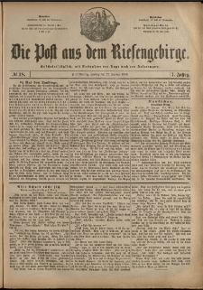 Die Post aus dem Riesengebirge, 1886, nr 18