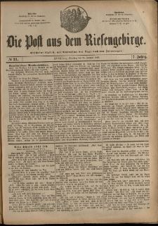 Die Post aus dem Riesengebirge, 1886, nr 21