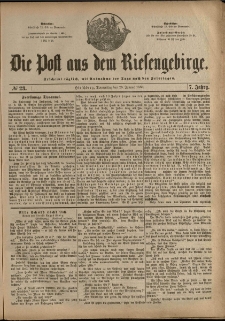 Die Post aus dem Riesengebirge, 1886, nr 23