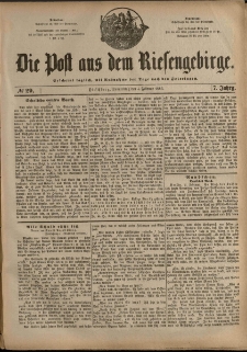 Die Post aus dem Riesengebirge, 1886, nr 29