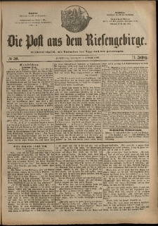 Die Post aus dem Riesengebirge, 1886, nr 30