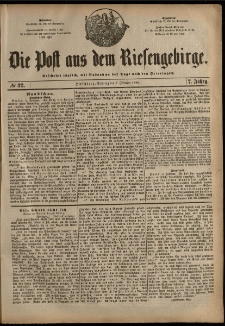Die Post aus dem Riesengebirge, 1886, nr 32