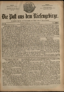 Die Post aus dem Riesengebirge, 1886, nr 34