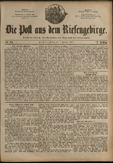 Die Post aus dem Riesengebirge, 1886, nr 42