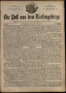 Die Post aus dem Riesengebirge, 1886, nr 47