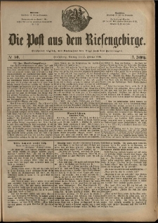 Die Post aus dem Riesengebirge, 1886, nr 50