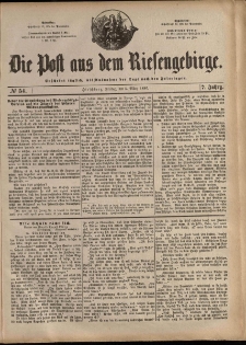 Die Post aus dem Riesengebirge, 1886, nr 54