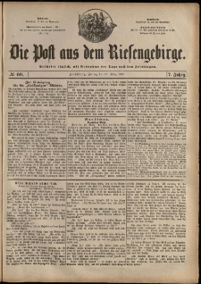 Die Post aus dem Riesengebirge, 1886, nr 60