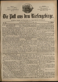 Die Post aus dem Riesengebirge, 1886, nr 61