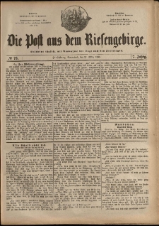 Die Post aus dem Riesengebirge, 1886, nr 73
