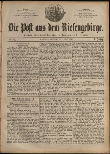 Die Post aus dem Riesengebirge, 1886, nr 77