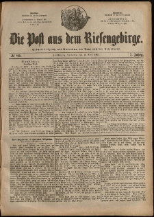 Die Post aus dem Riesengebirge, 1886, nr 89