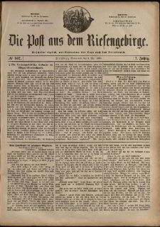 Die Post aus dem Riesengebirge, 1886, nr 107