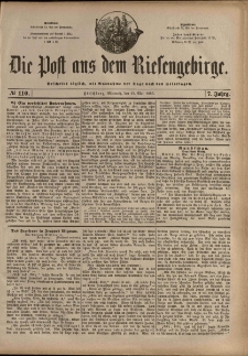 Die Post aus dem Riesengebirge, 1886, nr 110