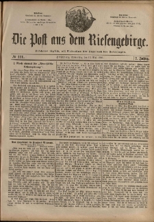 Die Post aus dem Riesengebirge, 1886, nr 111