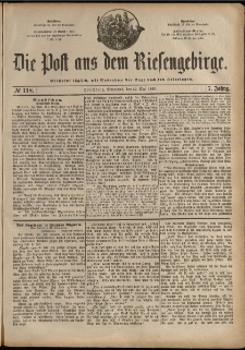 Die Post aus dem Riesengebirge, 1886, nr 118