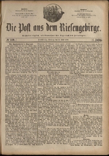 Die Post aus dem Riesengebirge, 1886, nr 119
