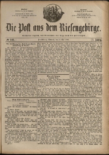 Die Post aus dem Riesengebirge, 1886, nr 121