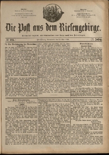Die Post aus dem Riesengebirge, 1886, nr 124