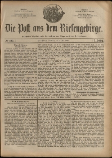 Die Post aus dem Riesengebirge, 1886, nr 127