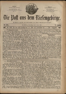 Die Post aus dem Riesengebirge, 1886, nr 128