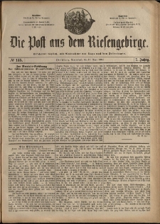 Die Post aus dem Riesengebirge, 1886, nr 135