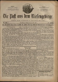 Die Post aus dem Riesengebirge, 1886, nr 136