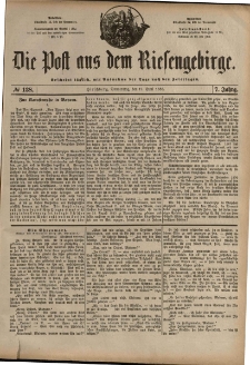 Die Post aus dem Riesengebirge, 1886, nr 138
