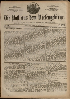 Die Post aus dem Riesengebirge, 1886, nr 139