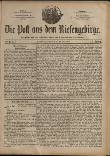 Die Post aus dem Riesengebirge, 1886, nr 140