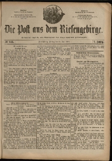 Die Post aus dem Riesengebirge, 1886, nr 145