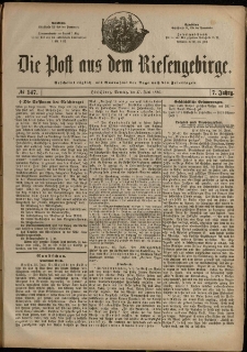Die Post aus dem Riesengebirge, 1886, nr 147
