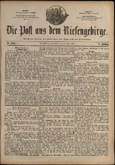 Die Post aus dem Riesengebirge, 1886, nr 158