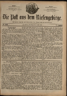 Die Post aus dem Riesengebirge, 1886, nr 160