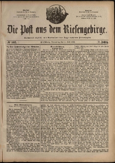 Die Post aus dem Riesengebirge, 1886, nr 162
